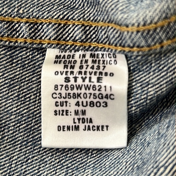 Vintage Y2K RL Polo Jeans Co. Lydia Shrunken Style Distressed Denim Jean Jacket - Picture 11 of 11
